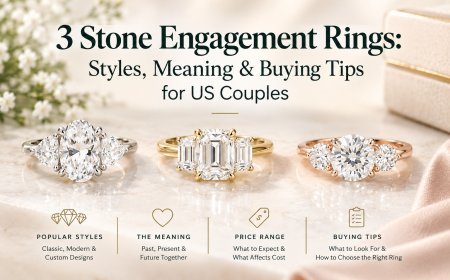 3 Stone Engagement Rings: Styles, Meaning & Buying Tips for US Couples