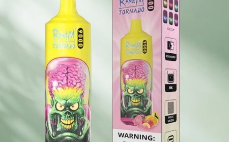 R and M Tornado 9000 Rechargeable Vape | RGB Mesh Coils