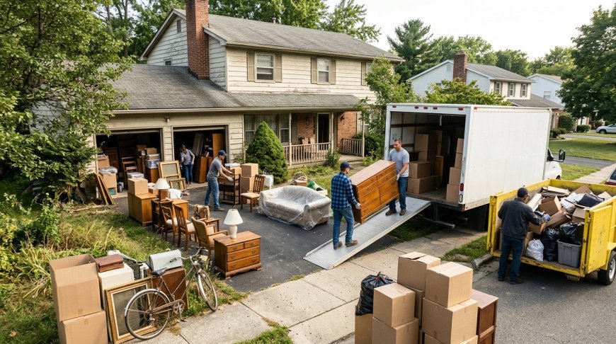 Sorting Furniture And Family Items During An Estate Cleanouts