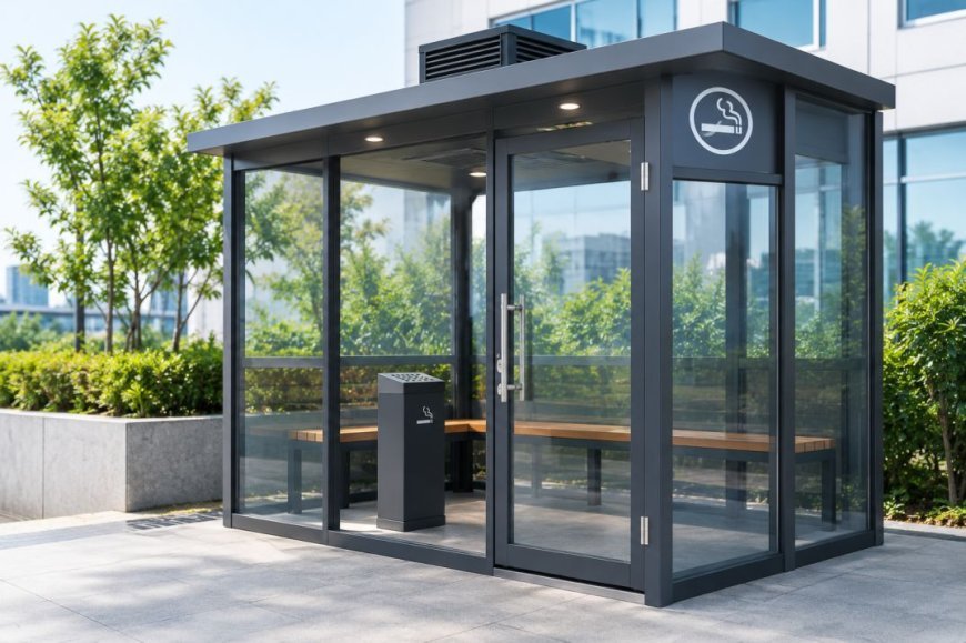 Outdoor Smoking Cabin for Hotels, Offices, Airport and Hospitals