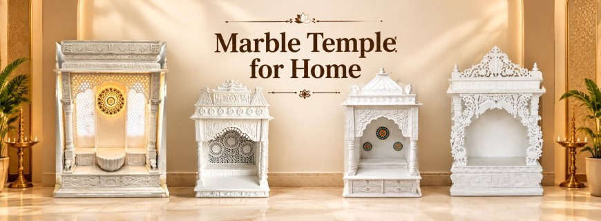 Marble Mandir Design for Living Room: 4 Beautiful Home Temple Ideas for Modern Homes