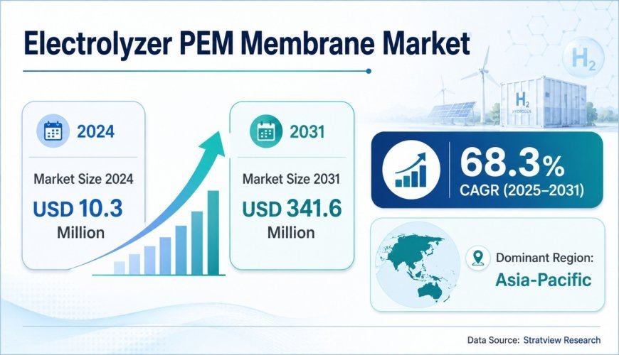 Electrolyzer PEM Membrane Market Growth to Drive Industry Value to USD 341.6 Million by 2031