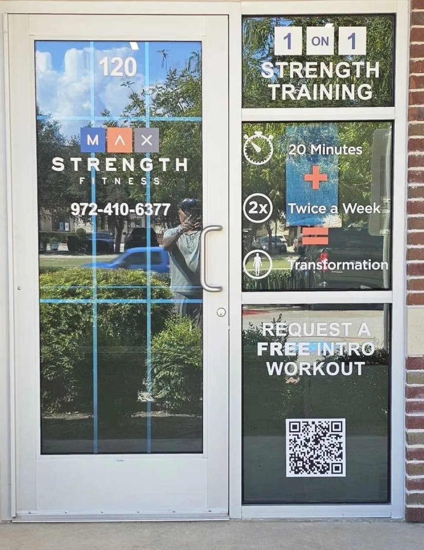 Window Graphics in Denton’s University Drive Commercial Corridor: Custom Business Window Graphics for Summer Sun and Year-Round Visibility | InceptionPoint Signworks