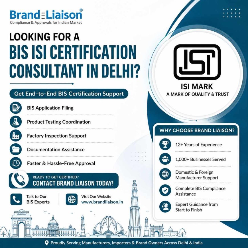 Best BIS ISI Certification Consultant in Delhi, India: Process, Benefits and Expert Guidance