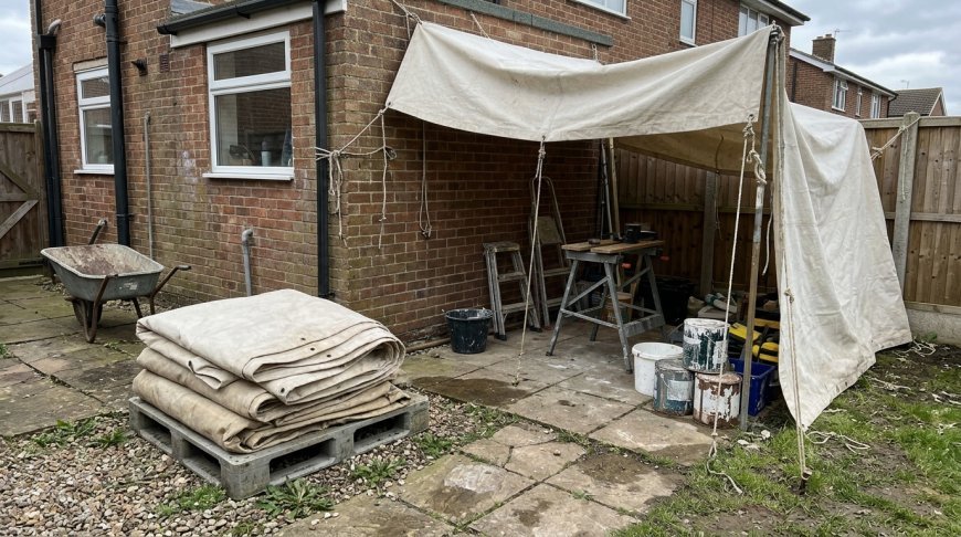 Temporary Work Area Cover Canvas Tarpaulin